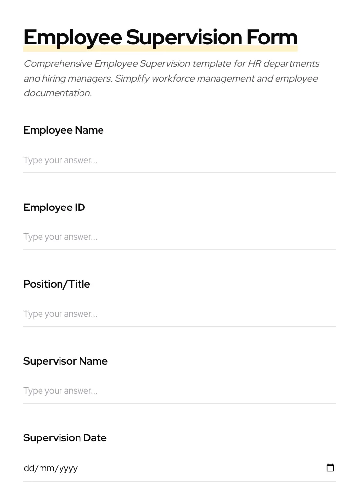Employee Supervision preview