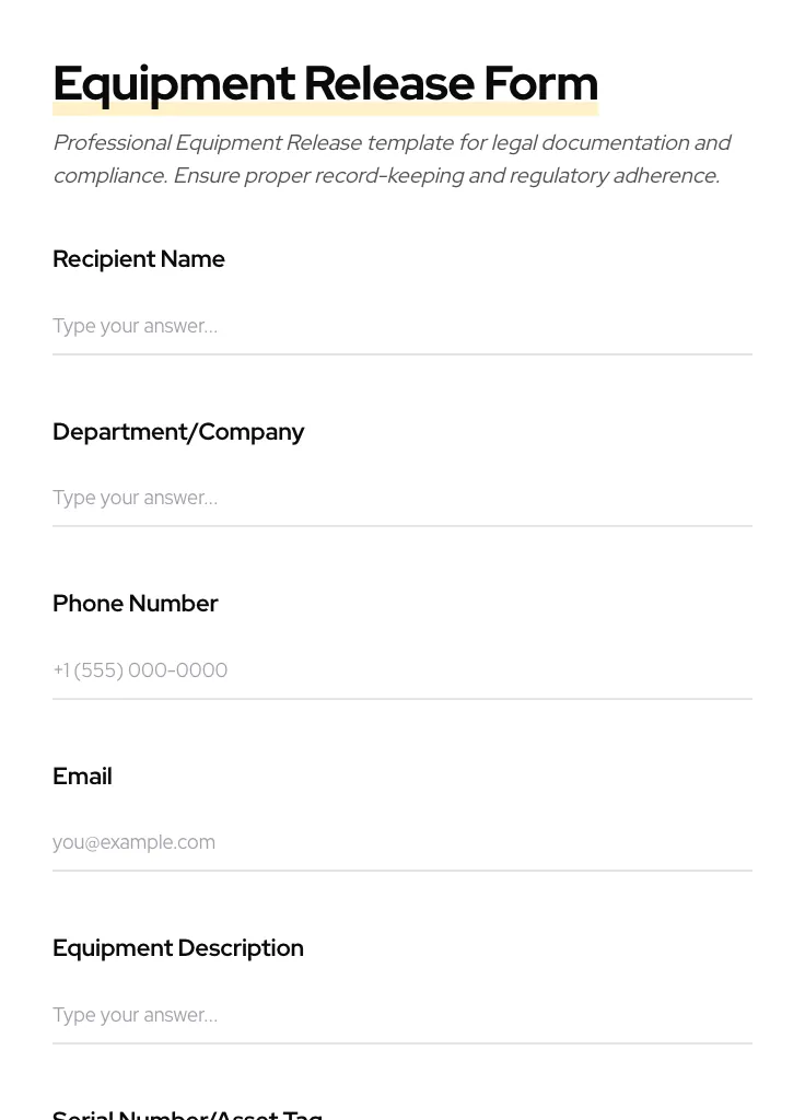 Equipment Release preview