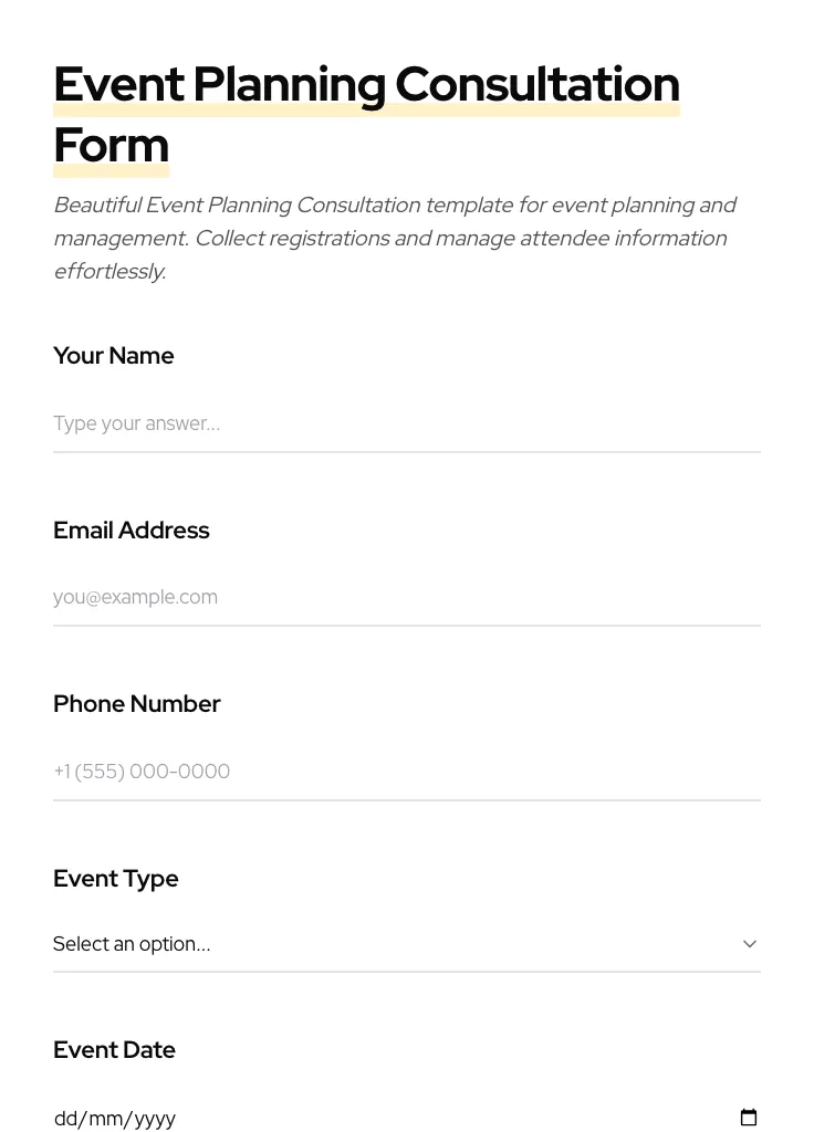 Event Planning Consultation preview