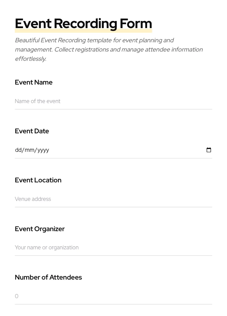 Event Recording preview