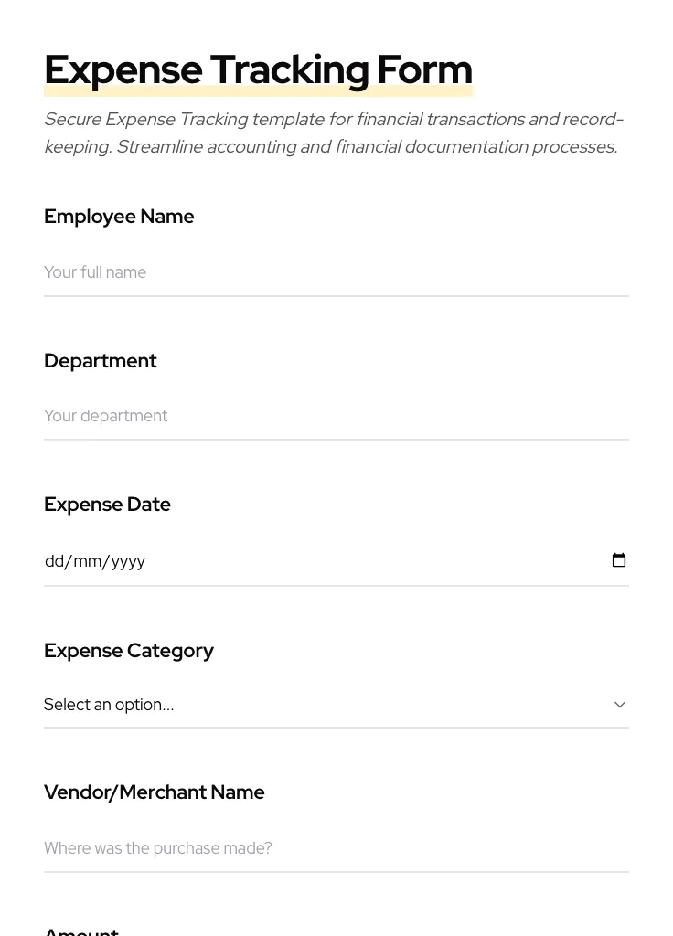 Expense Tracking preview