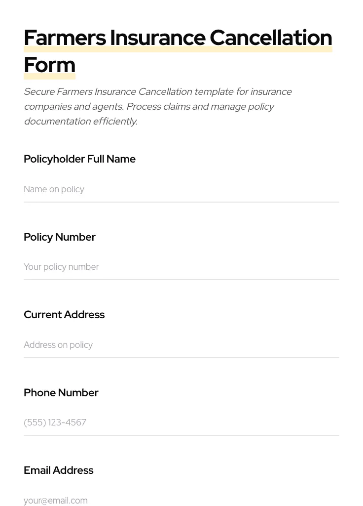 Farmers Insurance Cancellation preview