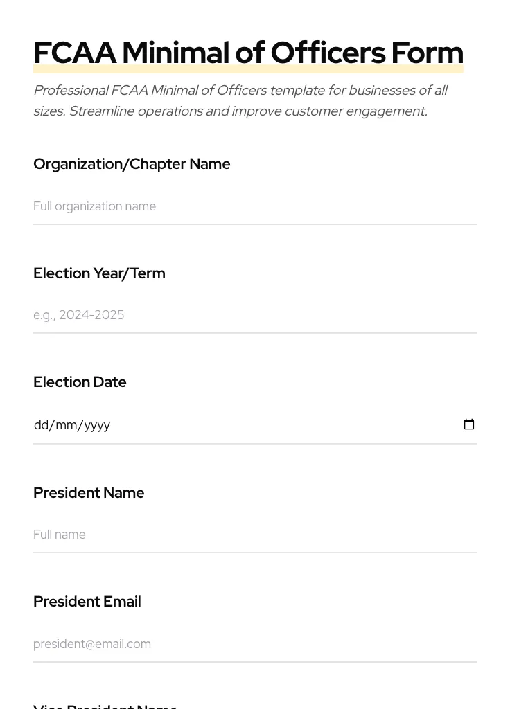 FCAA Minimal of Officers preview