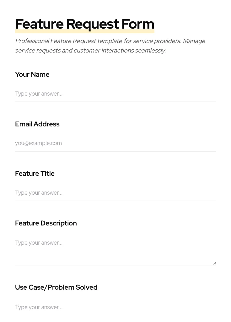 Feature Request preview