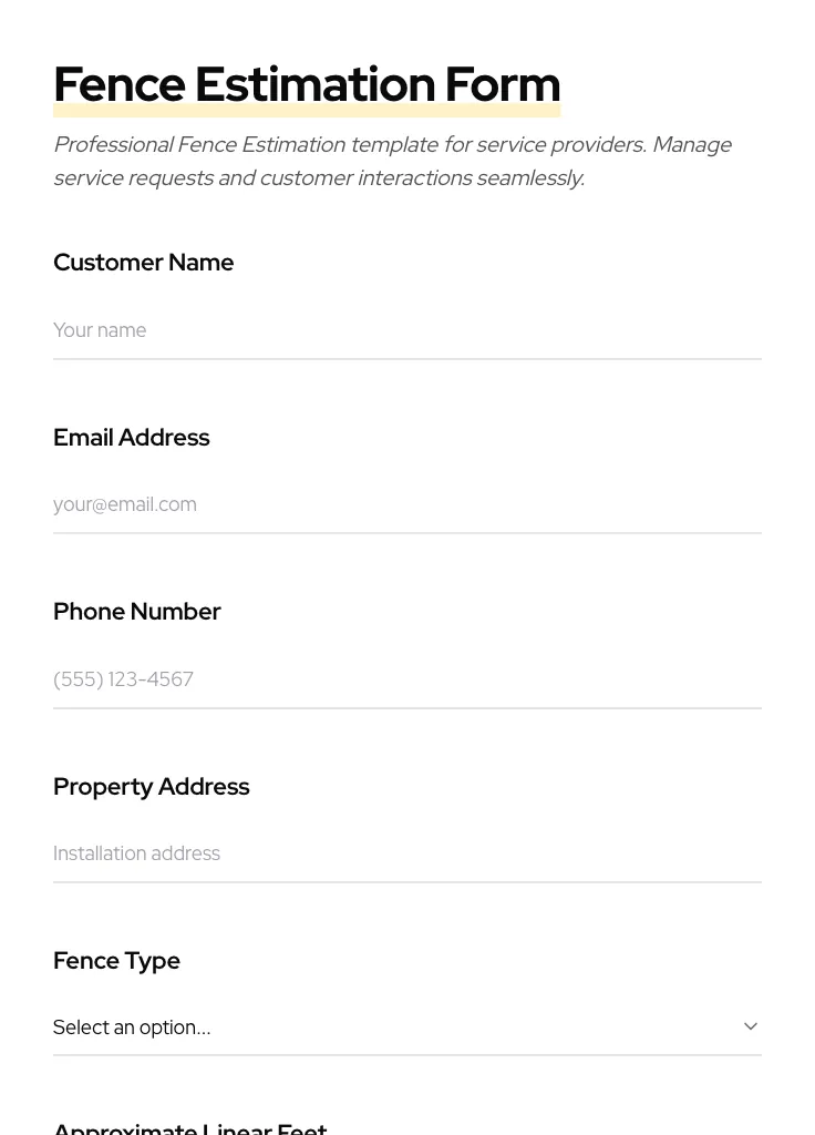 Fence Estimation preview