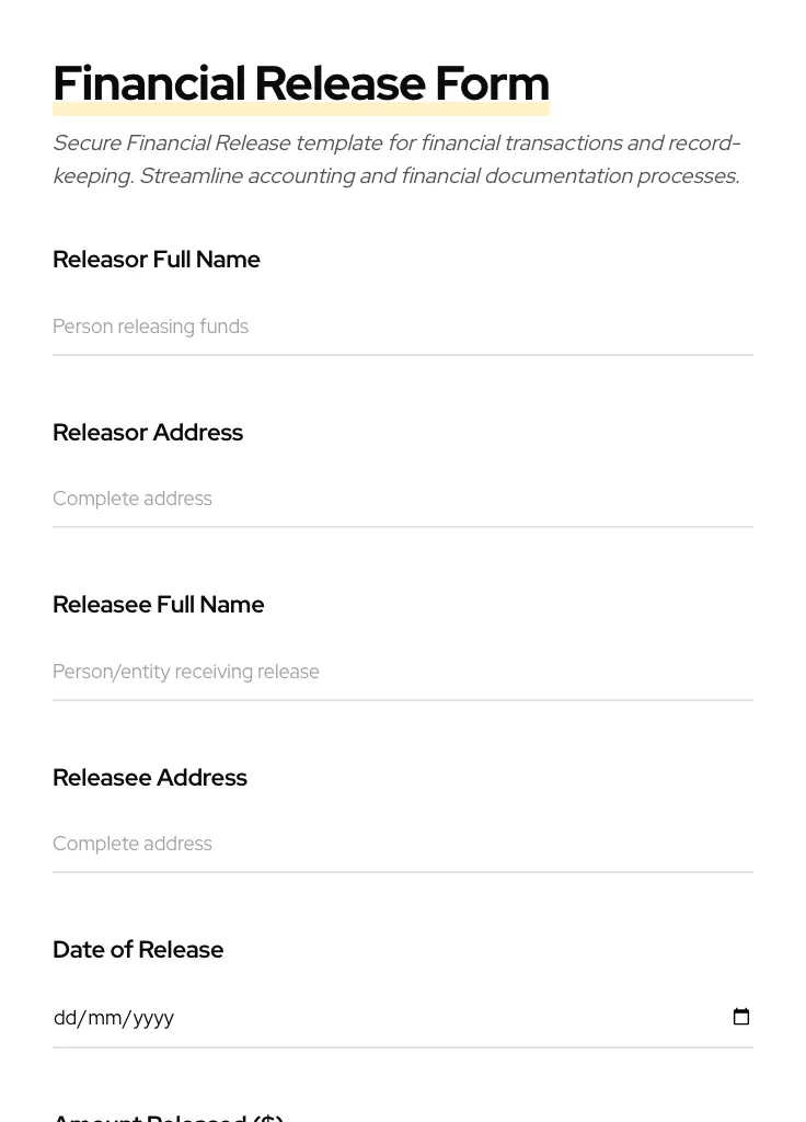 Financial Release preview