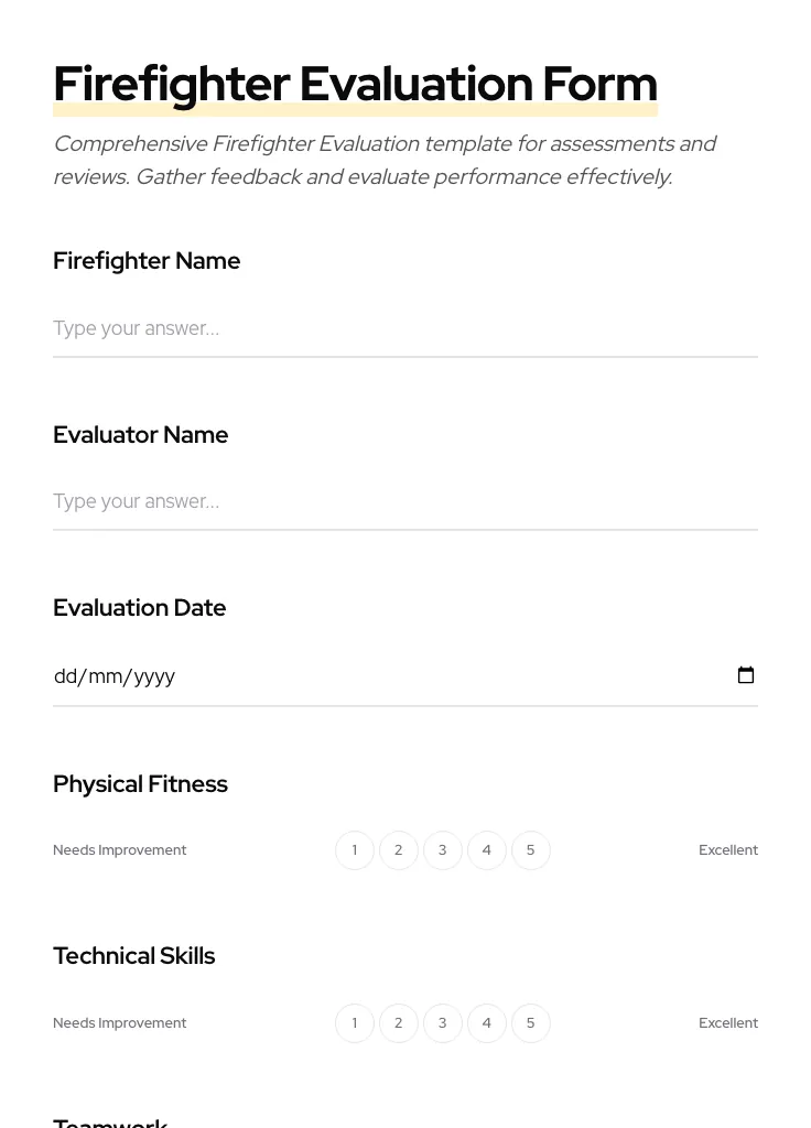 Firefighter Evaluation preview