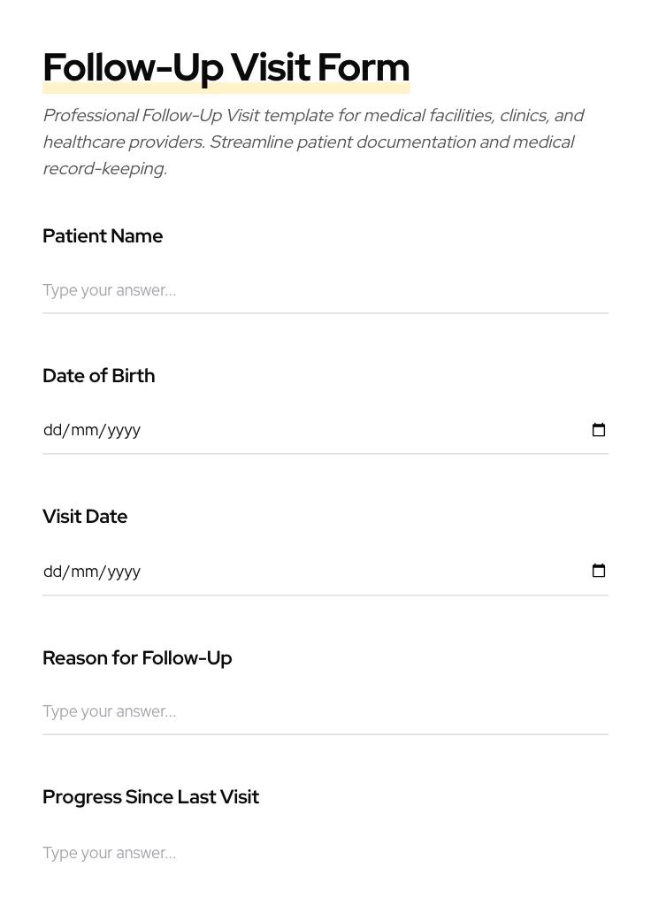 Follow-Up Visit preview