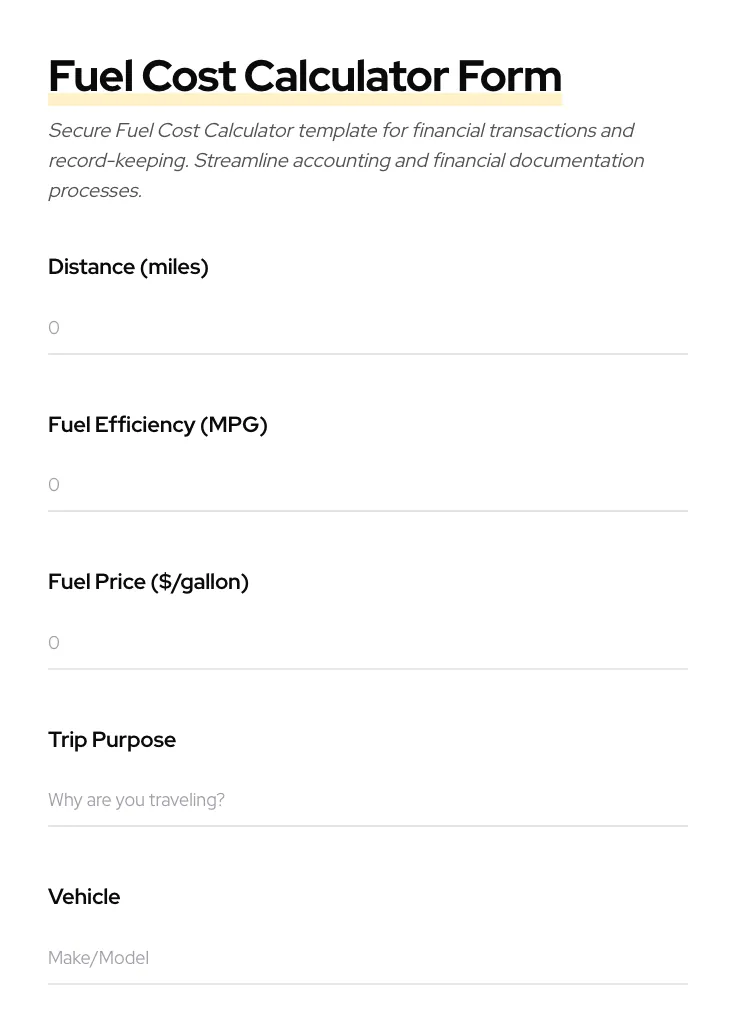 Fuel Cost Calculator preview