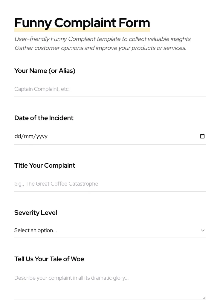 Funny Complaint preview