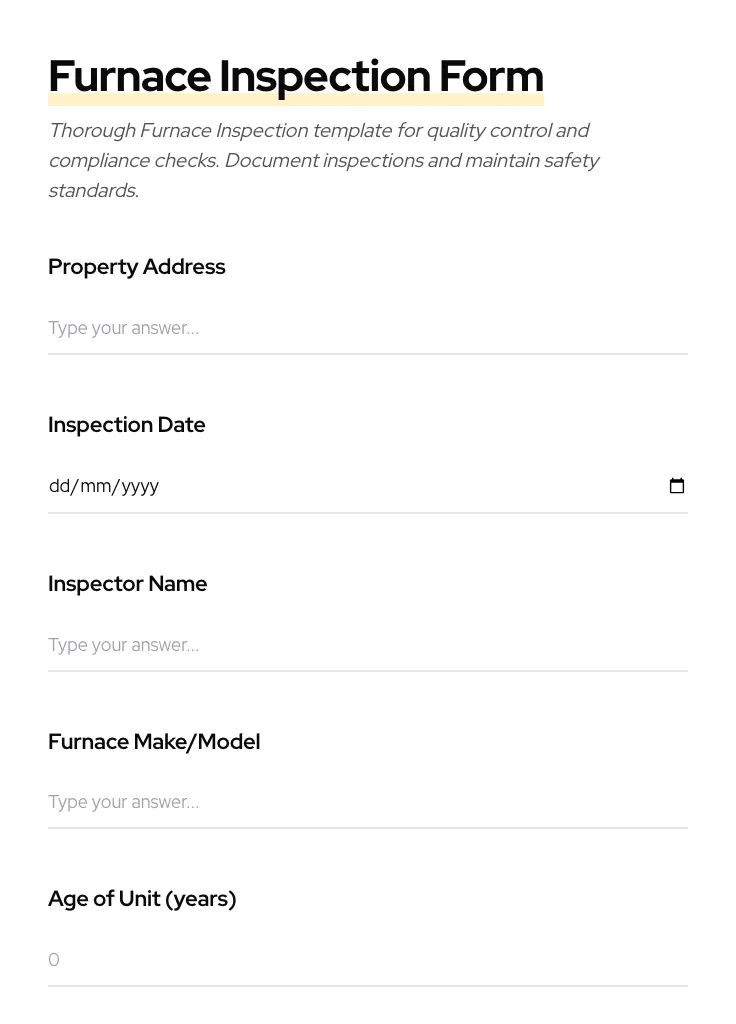 Furnace Inspection preview