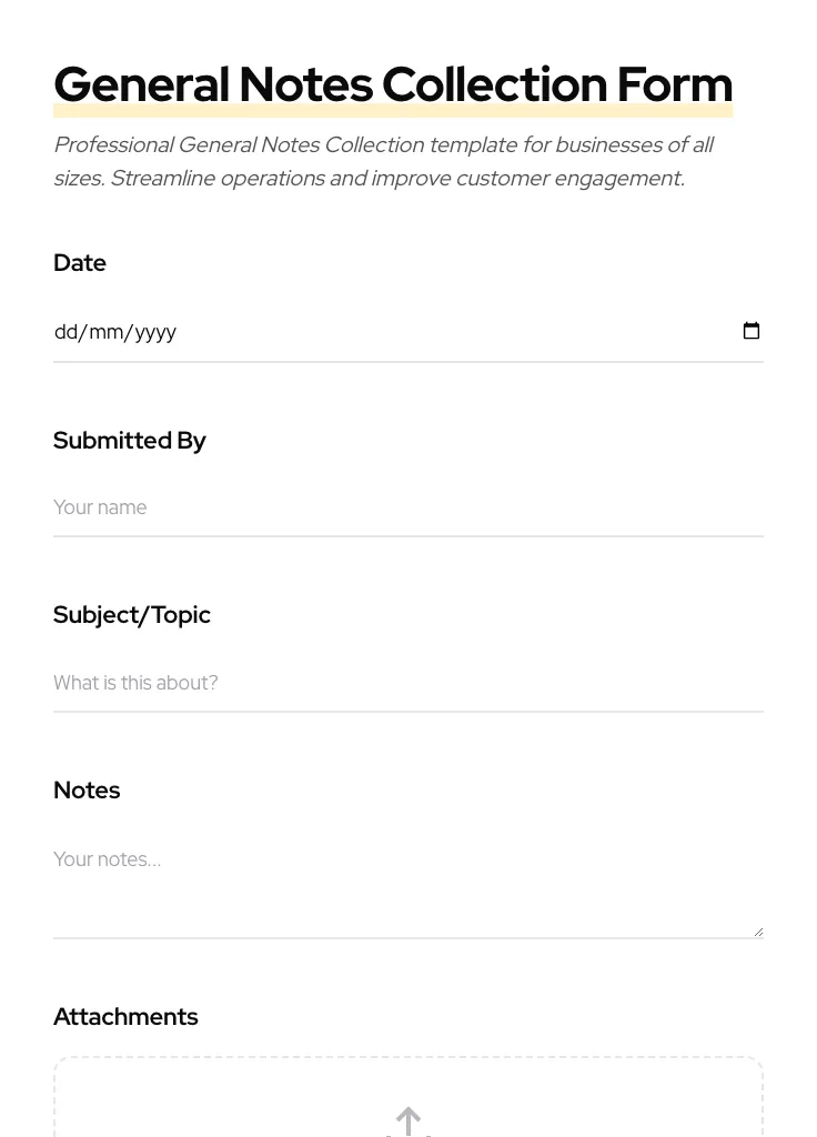 General Notes Collection preview