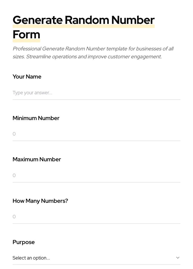 Generate Random Number preview