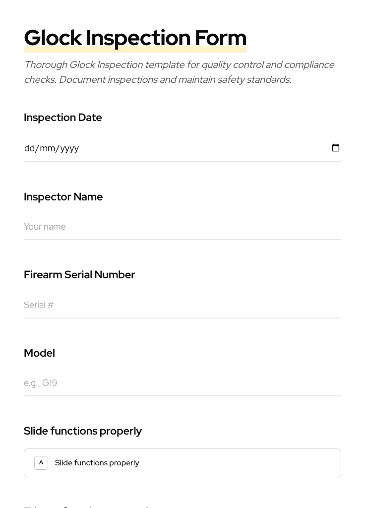 Glock Inspection preview