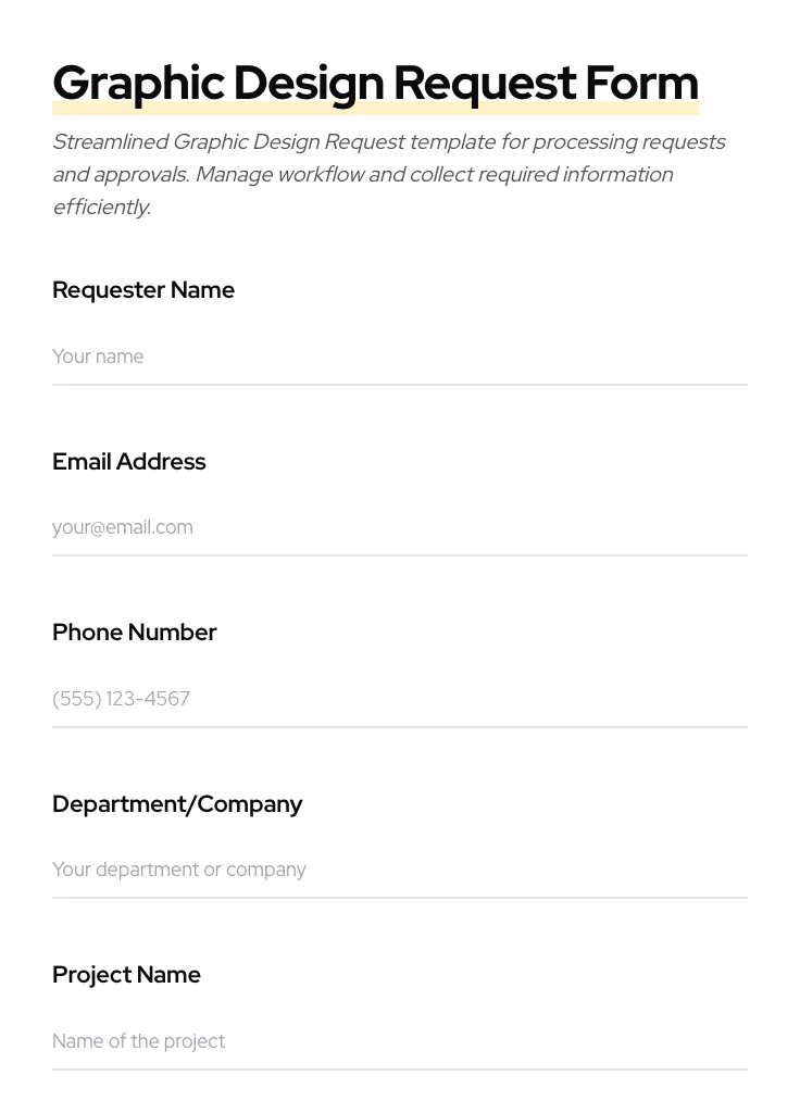 Graphic Design Request preview