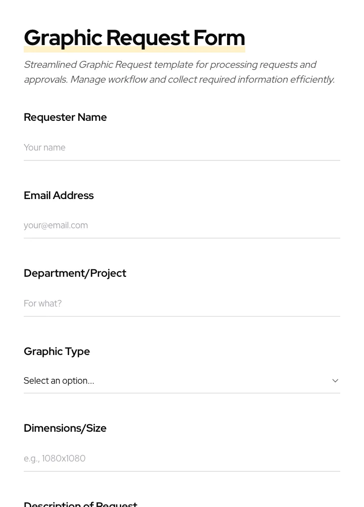 Graphic Request preview