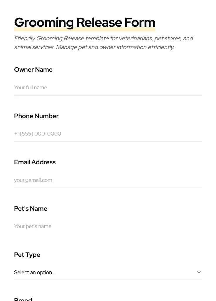 Grooming Release preview