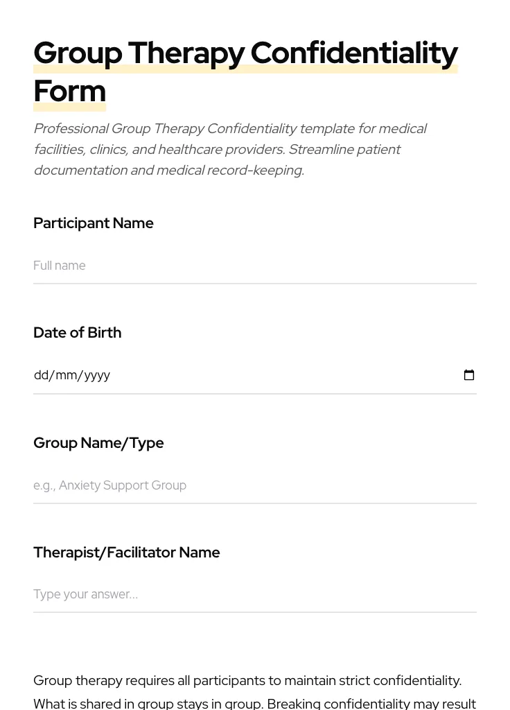 Group Therapy Confidentiality preview