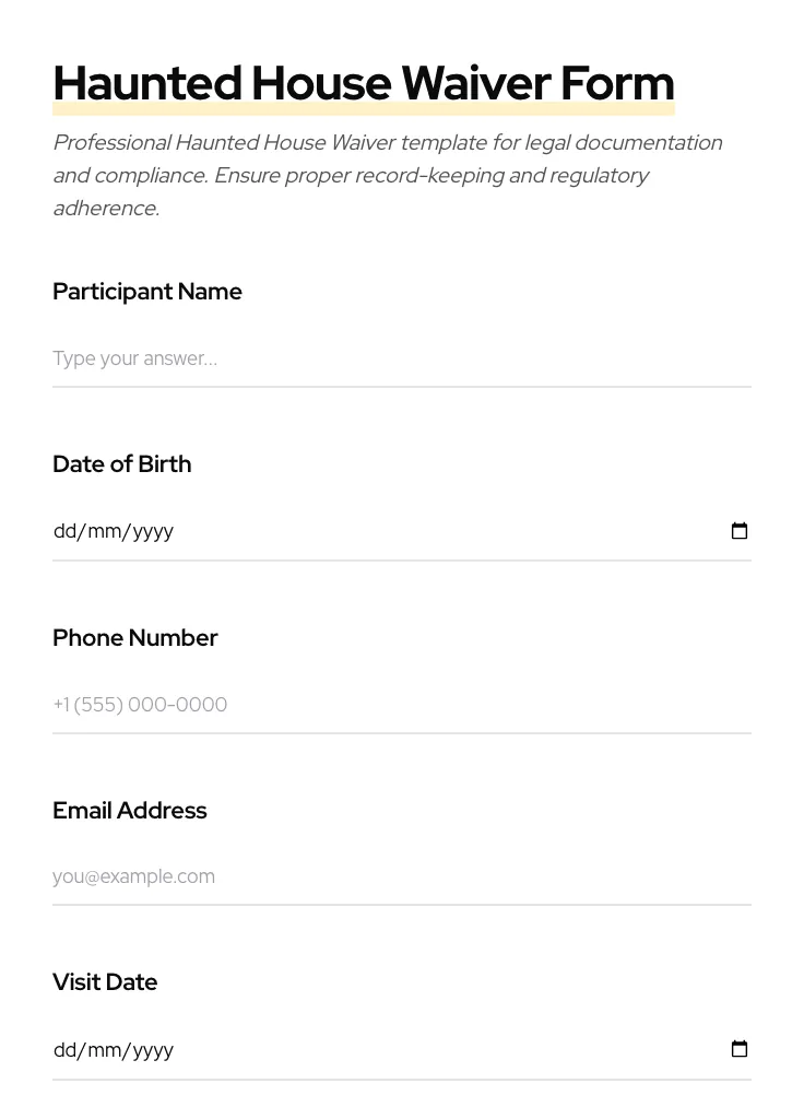 Haunted House Waiver preview