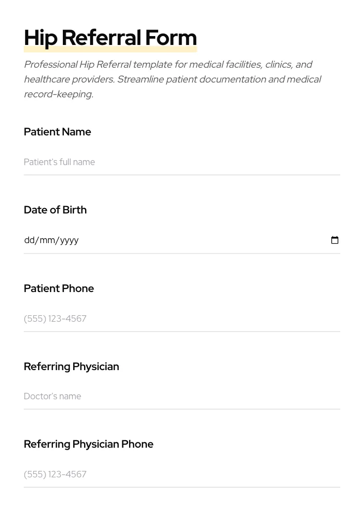 Hip Referral preview
