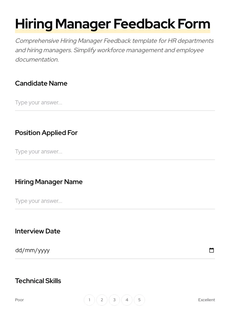 Hiring Manager Feedback preview
