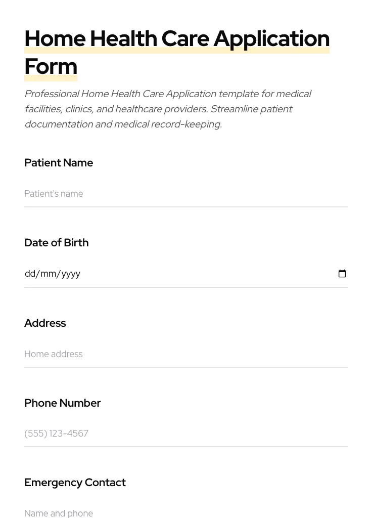Home Health Care Application preview