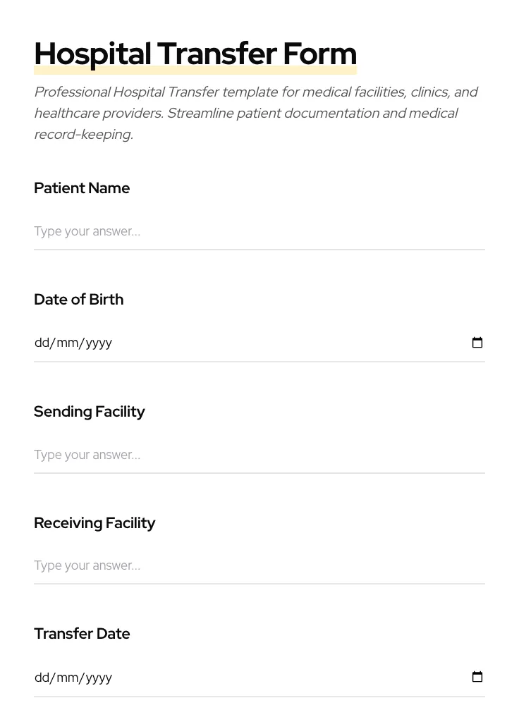 Hospital Transfer preview