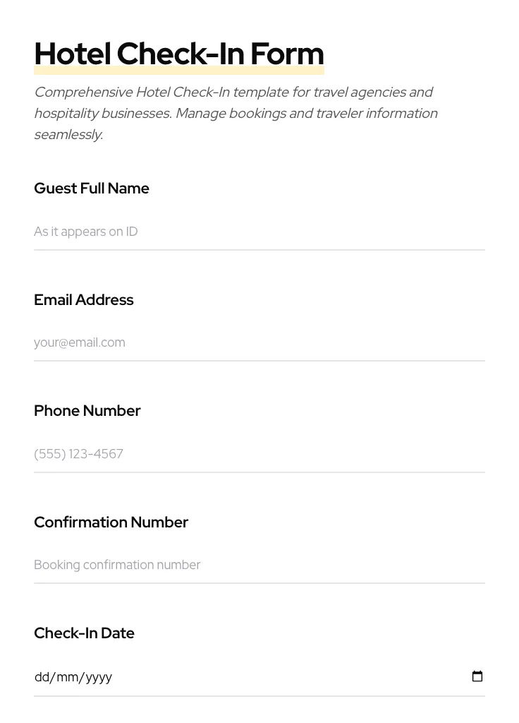 Hotel Check-In preview