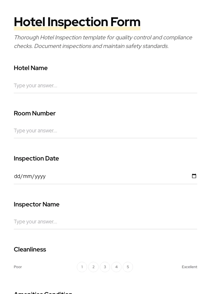 Hotel Inspection preview