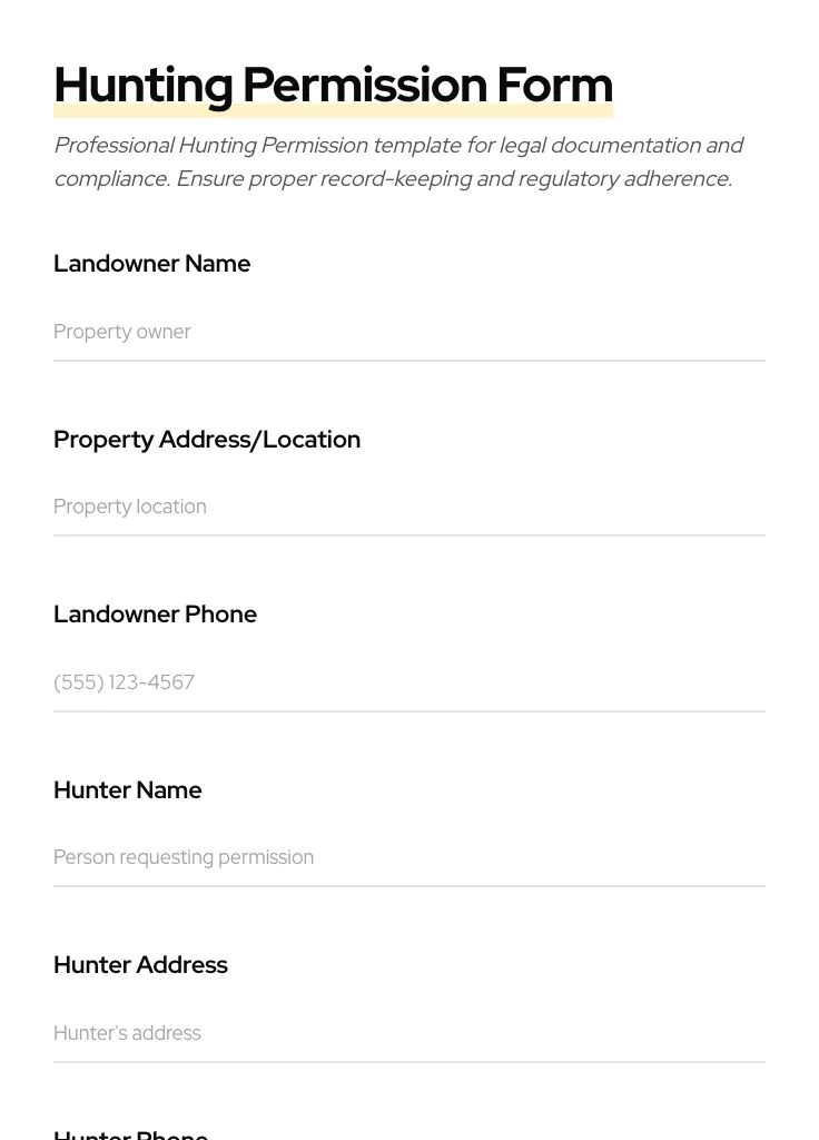 Hunting Permission preview