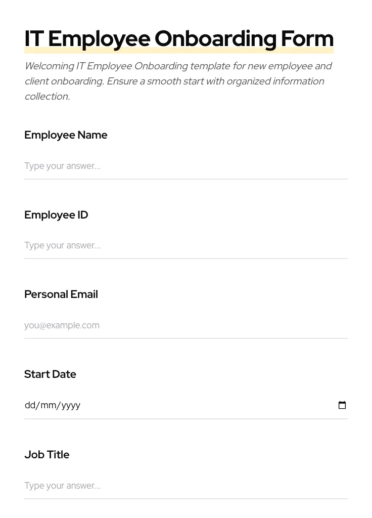 IT Employee Onboarding preview