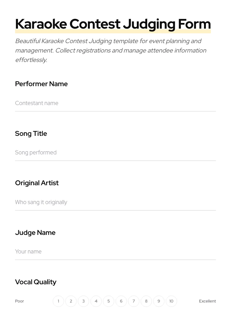 Karaoke Contest Judging preview