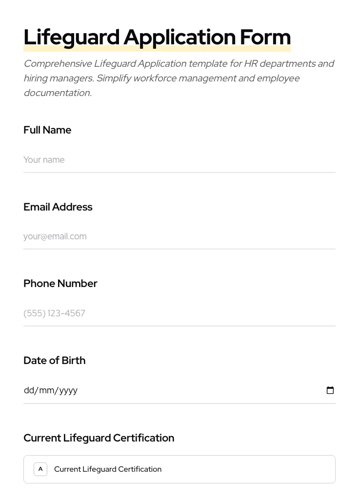 Lifeguard Application preview