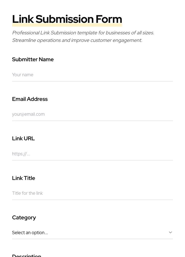 Link Submission preview