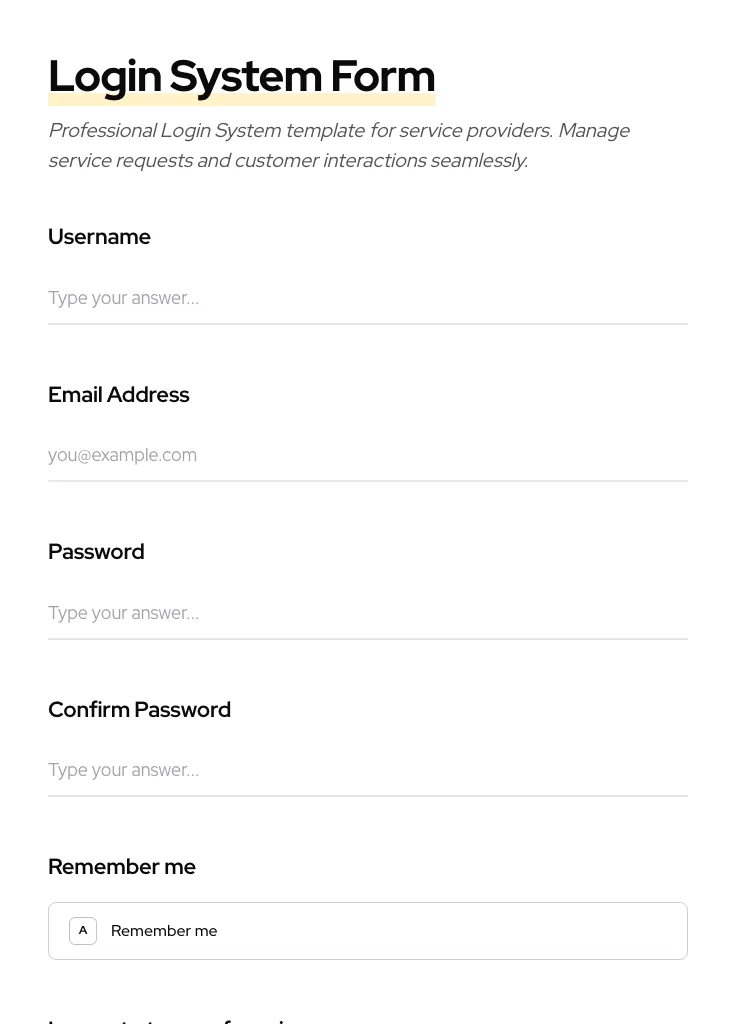 Login System preview