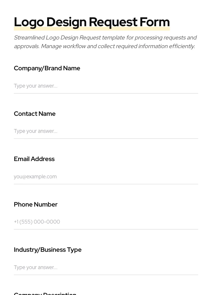Logo Design Request preview