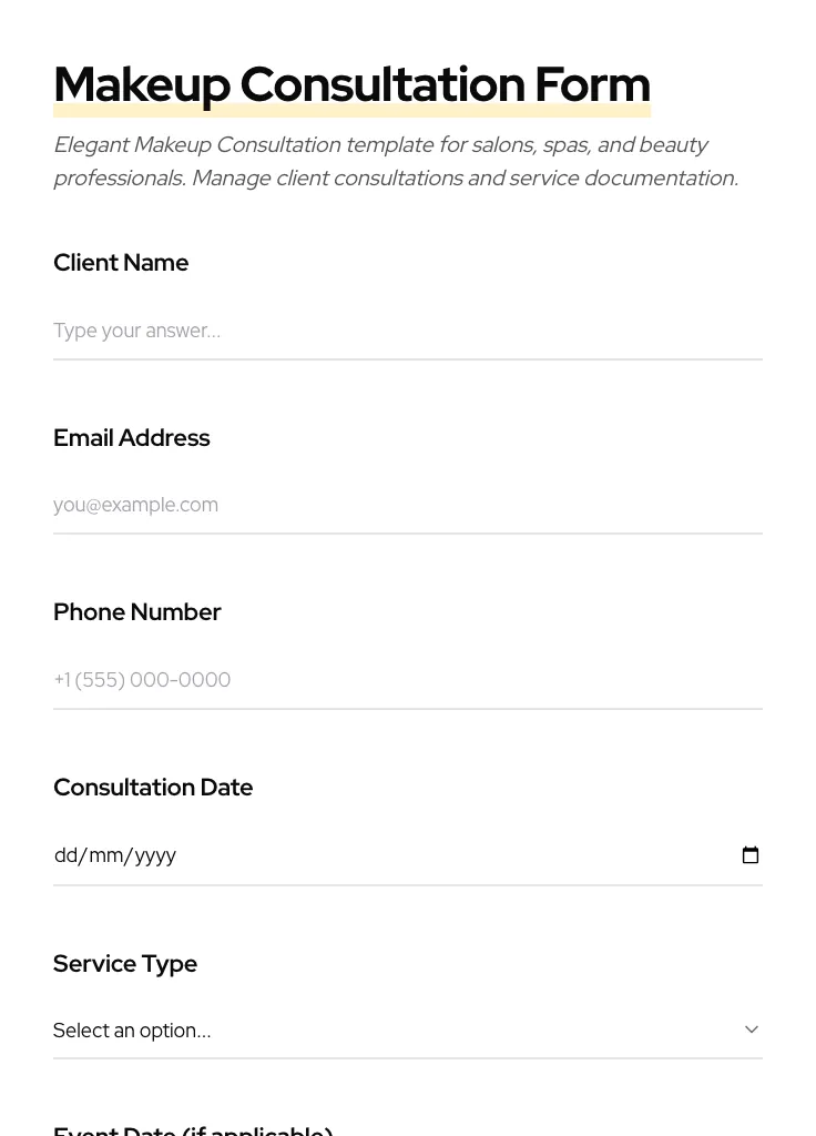 Makeup Consultation preview