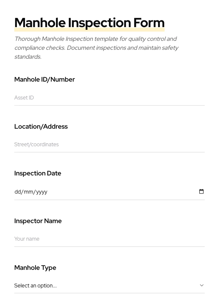 Manhole Inspection preview