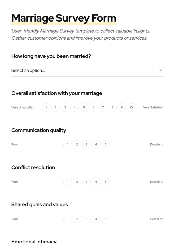 Marriage Survey preview