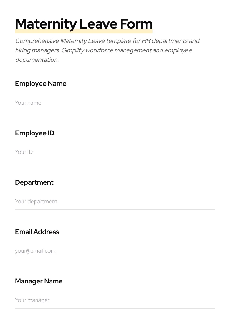 Maternity Leave preview
