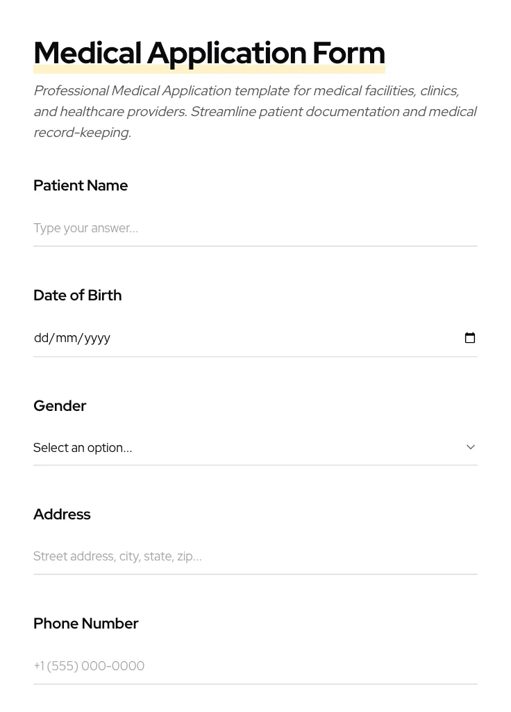 Medical Application preview