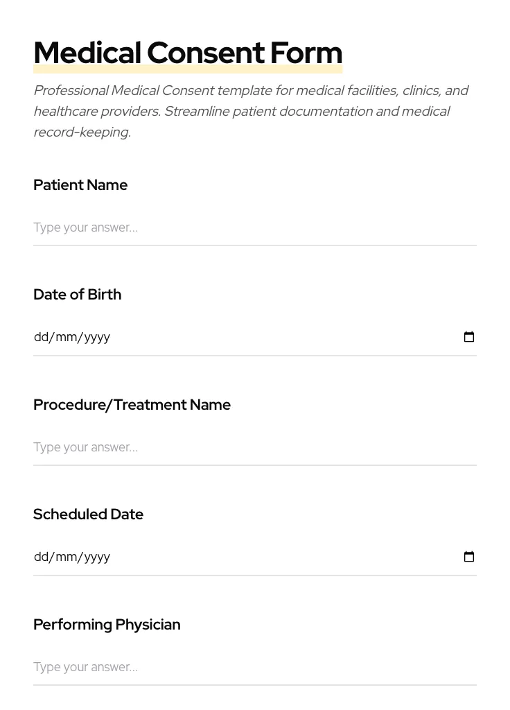 Medical Consent preview