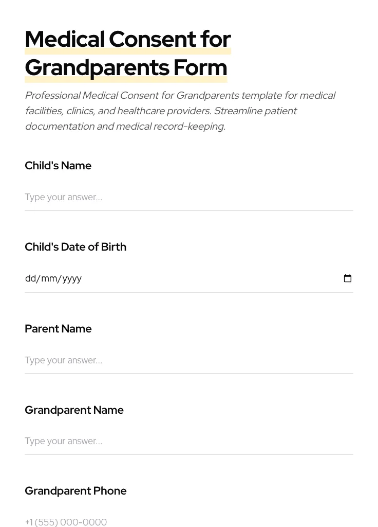 Medical Consent for Grandparents preview