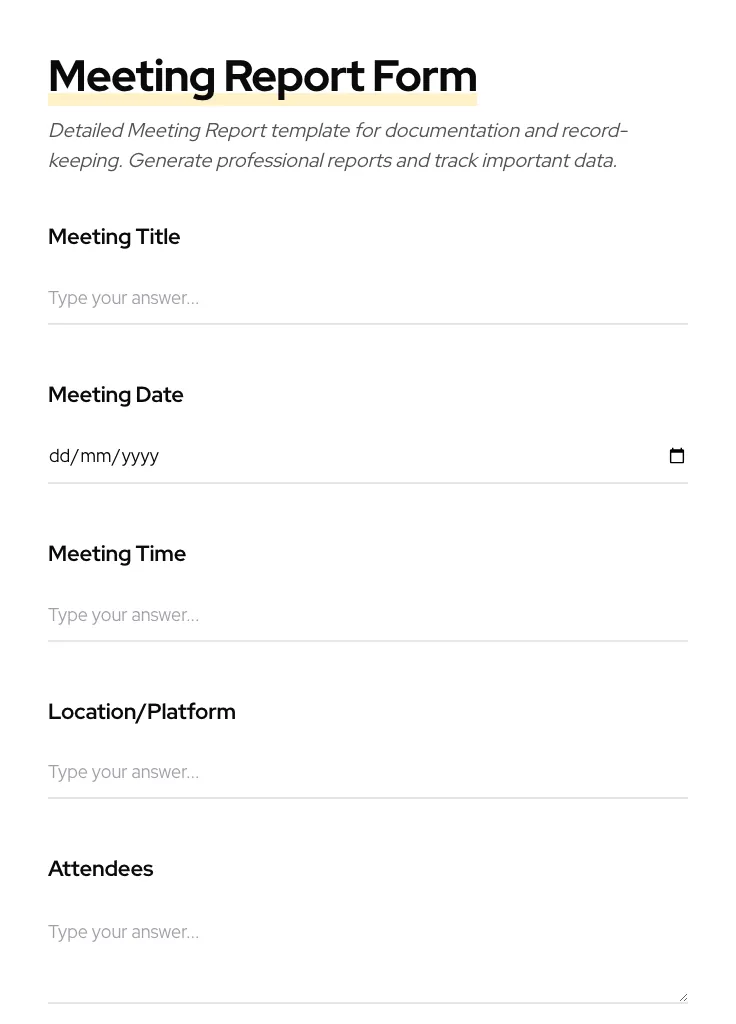 Meeting Report preview