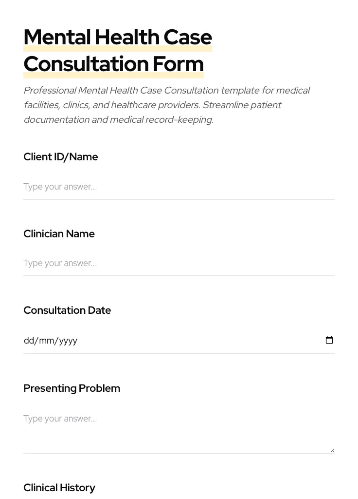Mental Health Case Consultation preview
