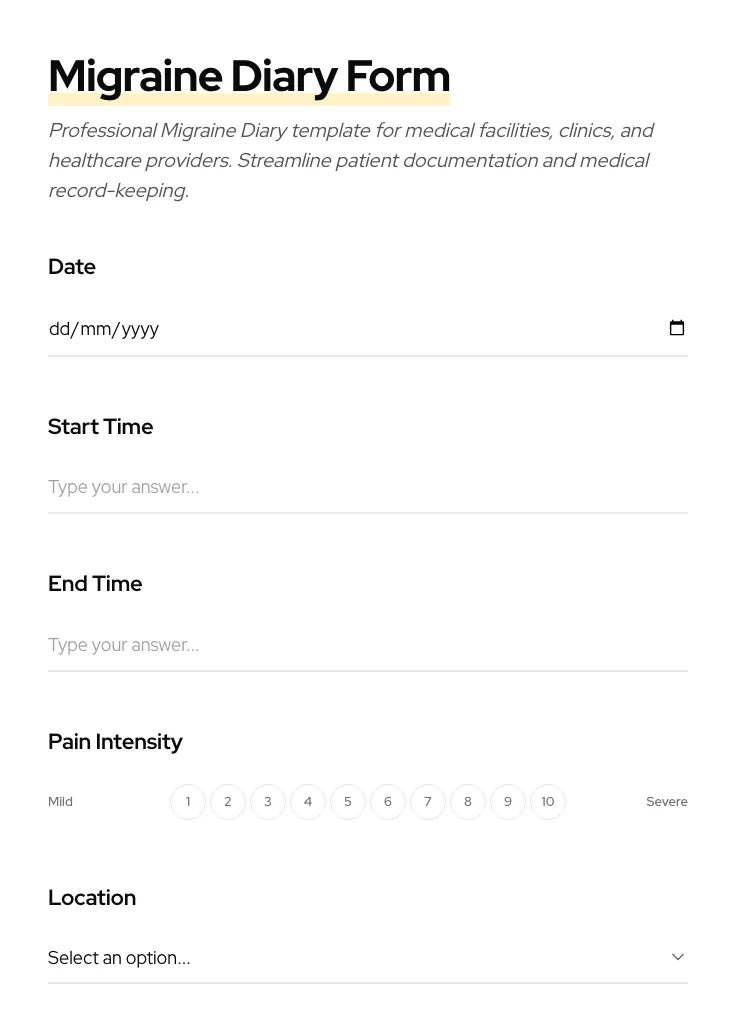 Migraine Diary preview