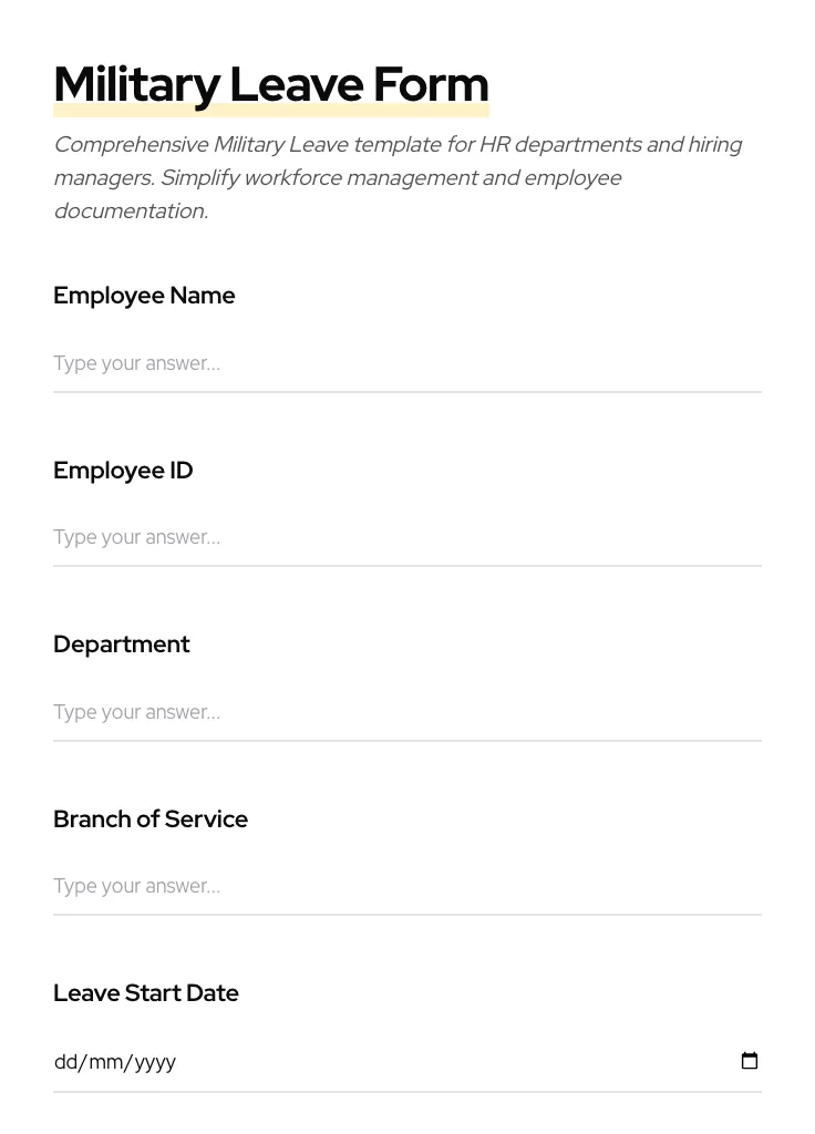 Military Leave preview
