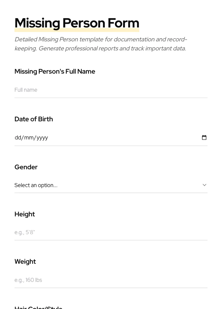 Missing Person preview
