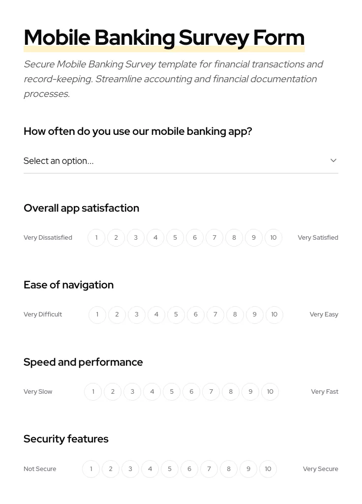 Mobile Banking Survey preview