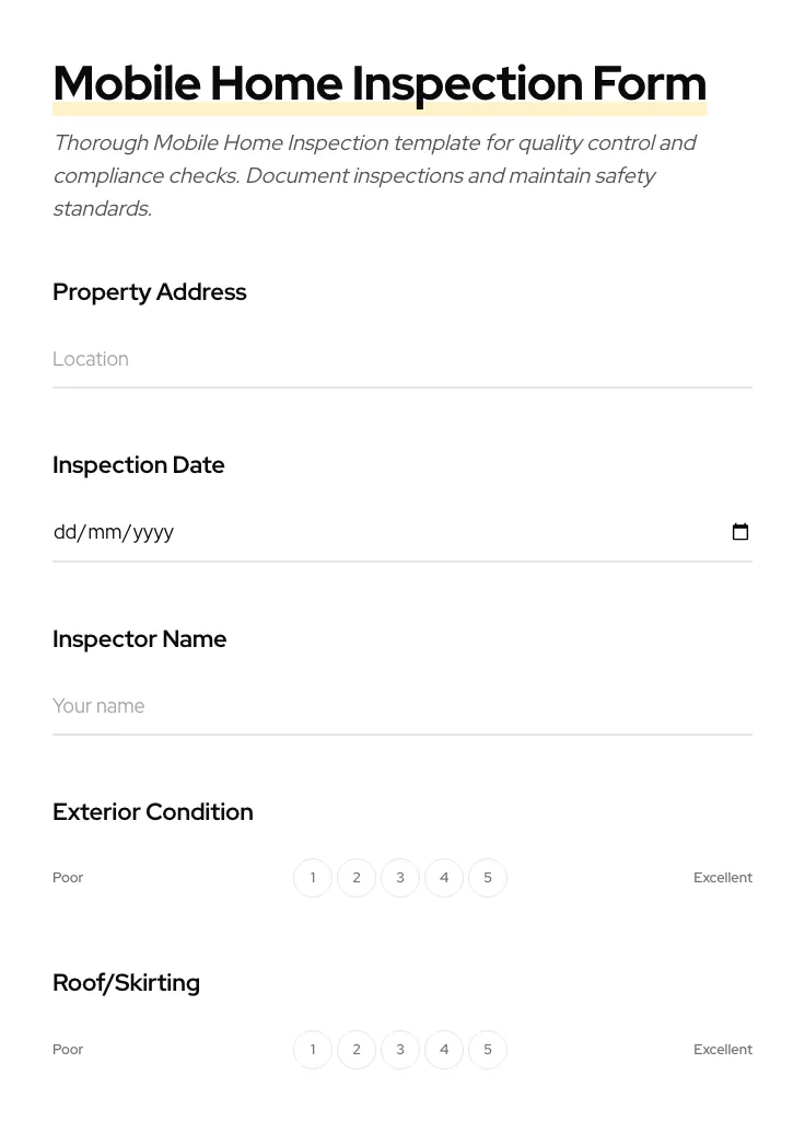 Mobile Home Inspection preview